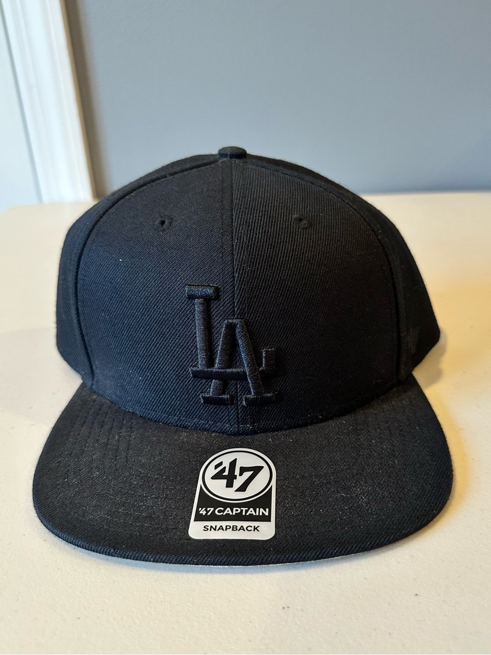 Mitchell & Ness LA Dodgers Cooperstown Collection Classic Snapback Hat in Black